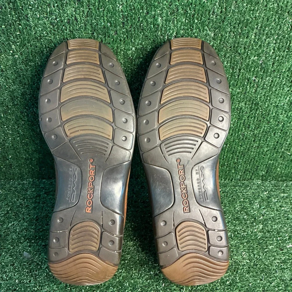 Rockport DMX Penny Comfort Leather Slip On Loafers Moccasins Brown Mens 10.5 M